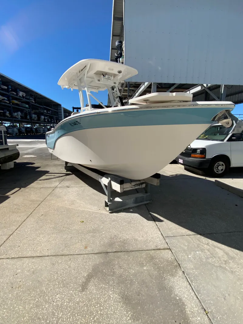 Slide: The Image of 2022 Sea Fox 228 Commander boat on a dock. - 10