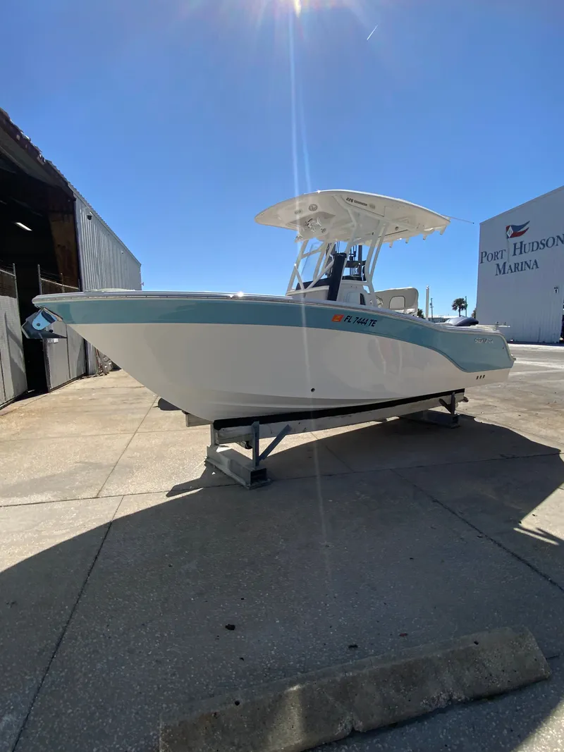 Slide: The Image of 2022 Sea Fox 228 Commander boat at marina. - 14