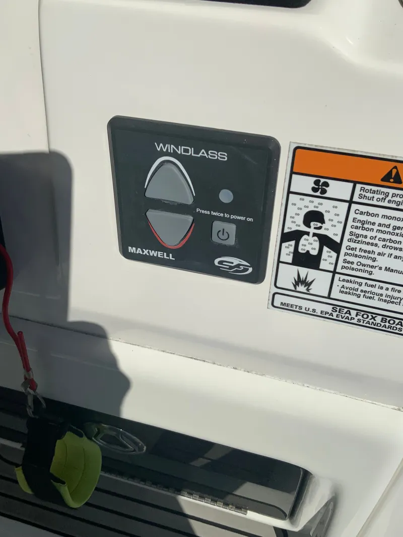 Slide: The Image of Windlass control on Sea Fox 228 Commander 2022 boat. - 33