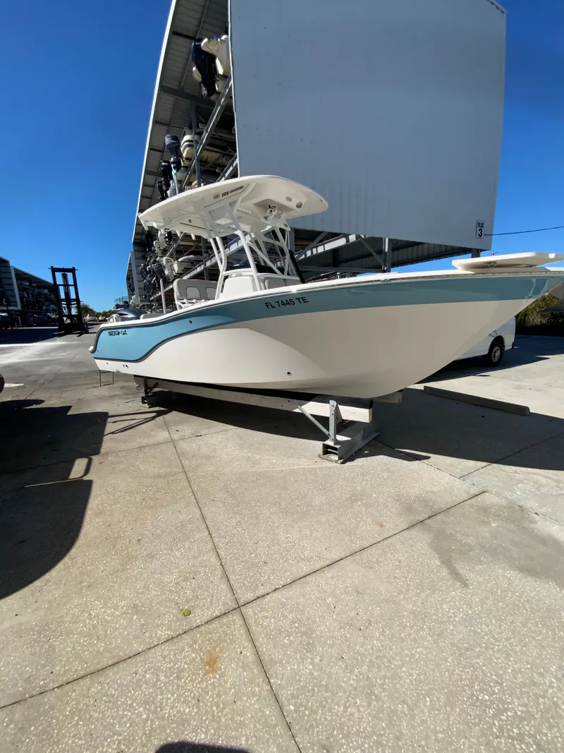 Slide: The Image of 2022 Sea Fox 228 Commander boat on a dock. - 9