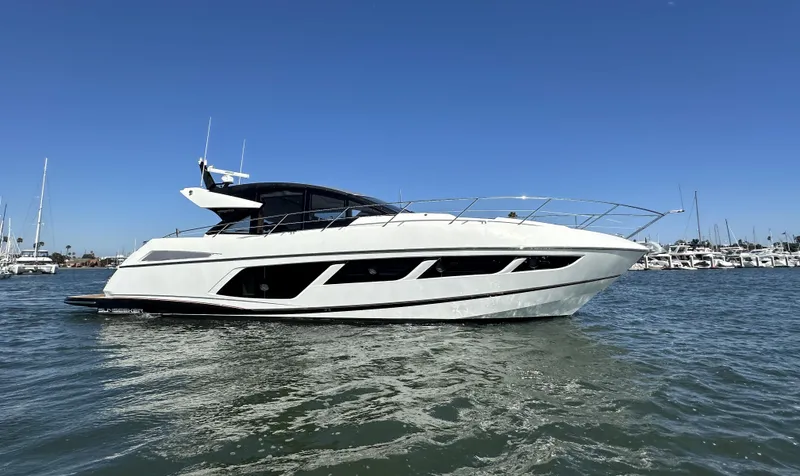 Slide: The Image of 2019 Sunseeker Predator 57 yacht cruising on a sunny day. - 1