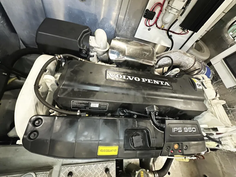 Slide: The Image of Volvo Penta IPS 950 engine in a 2015 Sunseeker Predator 57 yacht. - 46