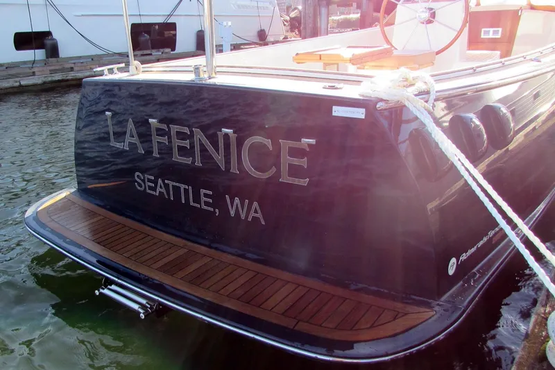 Slide: The Image of Luxury AdmiralsTender C28 yacht "La Fenice" docked in Seattle, WA, 2014 model. - 5
