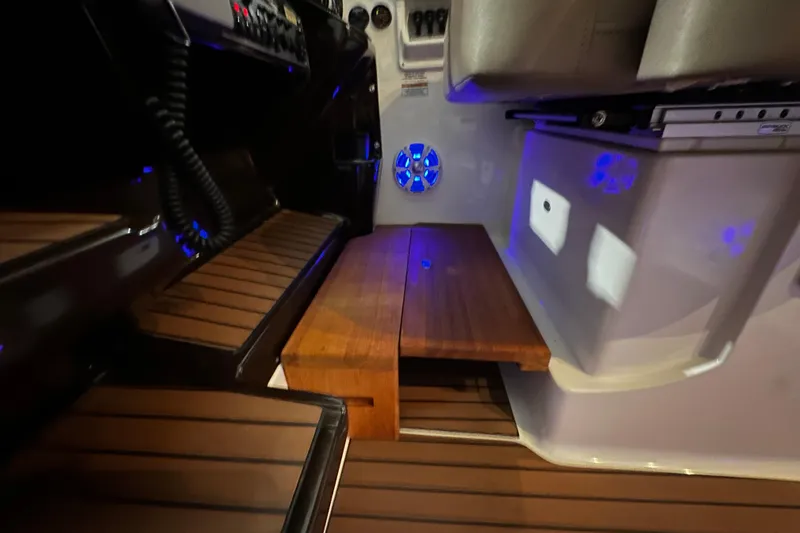 Slide: The Image of Teak Helm Step (up) in position for Capt. - 41