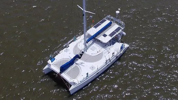 Slide: The Image of Manta 40 Sail Catamaran 1998 - 5