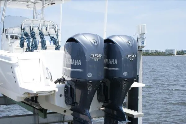 Slide: The Image of Intrepid 323 with 2013 Yamaha 350's 2008 - 3