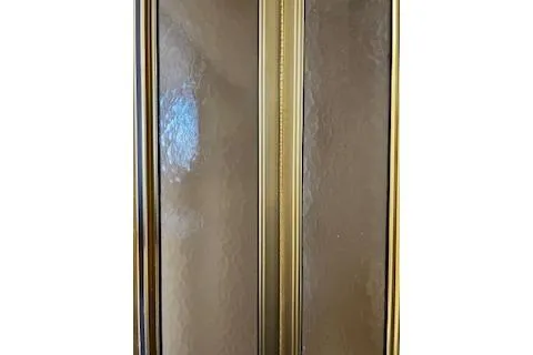Slide: The Image of Gold-framed glass door on 1985 Ocean Yachts 38 Super Sport. - 16