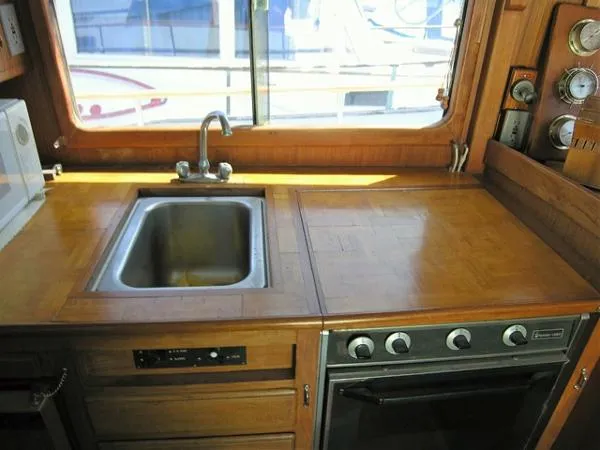 Slide: The Image of CHB Trawler 34 Aft Cabin 1978 - 2