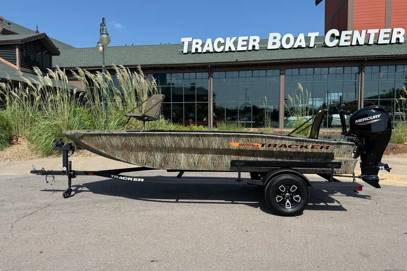 The Image of 2026 Tracker Grizzly 1756 T Marsh boat at Tracker Boat Center, featuring Mercury engine. - 0