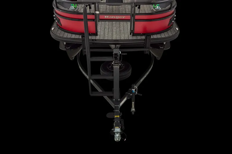 Slide: The Image of 2026 Ranger 223F boat interior with luxurious tan seating and modern design. - 10