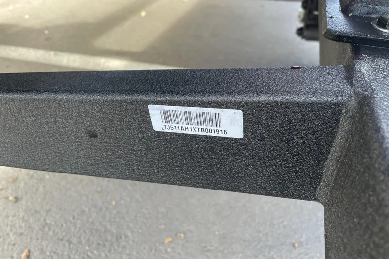 Slide: The Image of VIN label on 2026 Tracker Bass Tracker Classic XL boat trailer frame. - 71