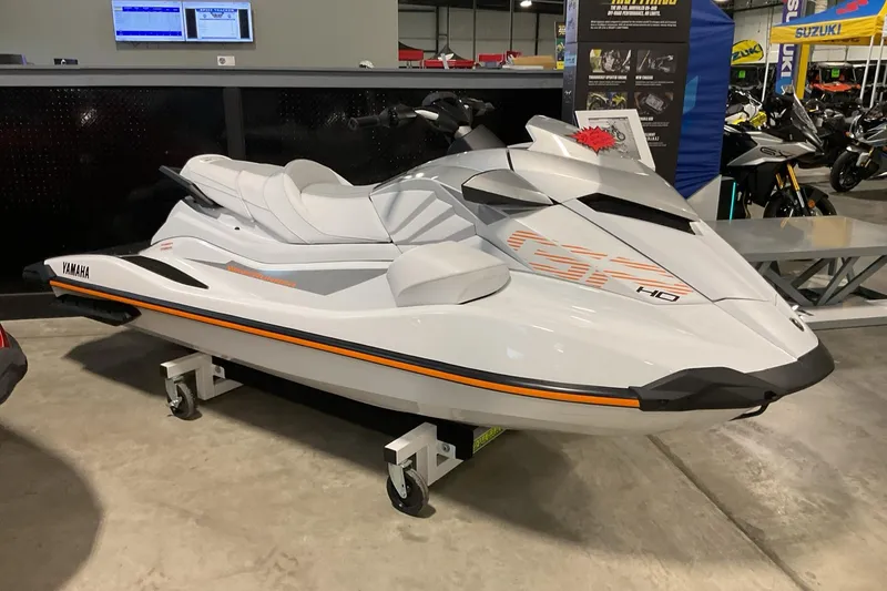 The Image of 2026 Yamaha WaveRunner GP HO jet ski displayed in showroom. - 0