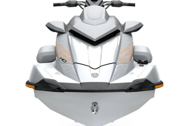Slide: The Image of 2026 Yamaha WaveRunner GP HO, sleek white design, front view. - 3