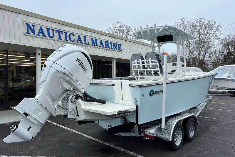 Slide: The Image of 2026 May-Craft 245 Offshore CC boat with Yamaha engine at Nautical Marine dealership. - 5