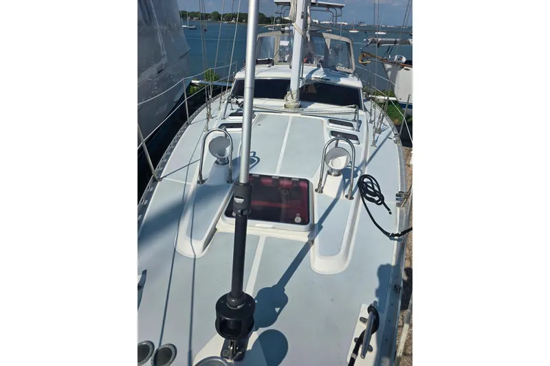 Slide: The Image of Taswell 43 All Season 1992 sailboat fore deck. - 31