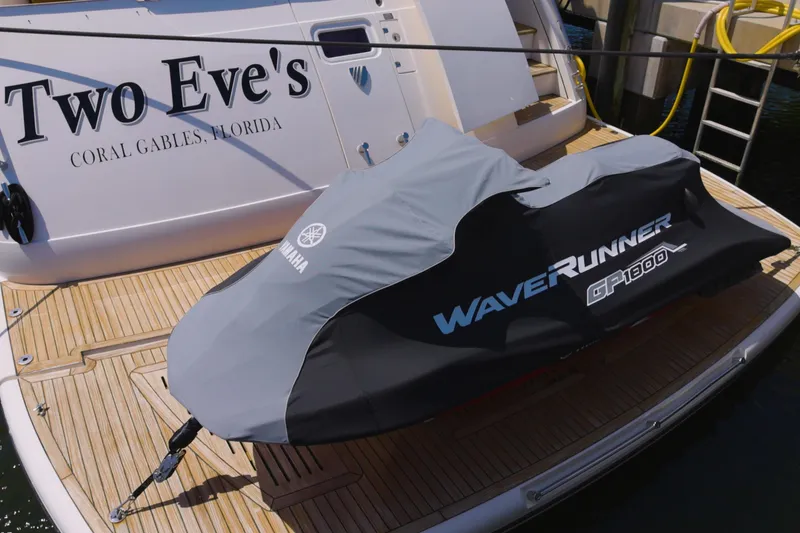 Slide: The Image of Fairline Squadron 78 Custom yacht with Yamaha WaveRunner GP1300R on deck, Coral Gables, Florida. - 14