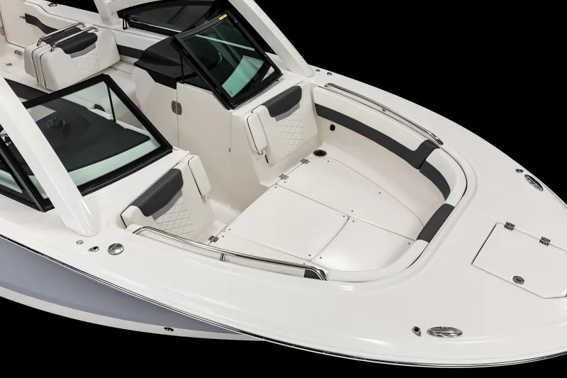 Slide: The Image of 2026 Robalo R277 Dual Console boat with spacious seating and sleek design. - 5