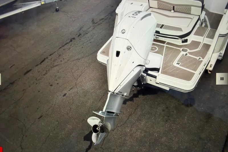 Slide: The Image of 2024 Monterey 255SS Super Sport boat with outboard motor on display. - 23