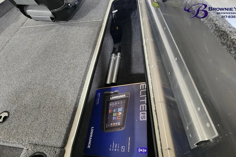 Slide: The Image of 2021 Tracker Pro Team 190 TX Tournament Edition with Lowrance Elite FS fish finder. - 11