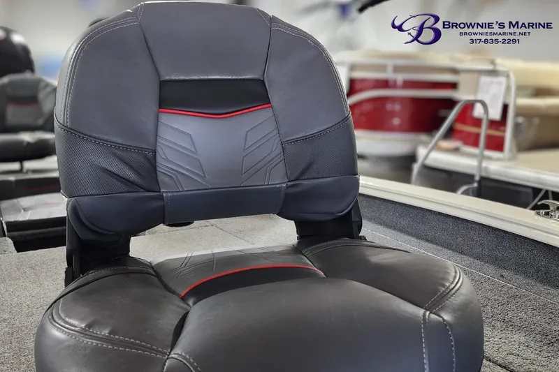 Slide: The Image of 2021 Tracker Pro Team 190 TX Tournament Edition boat seat at Brownie's Marine showroom. - 9