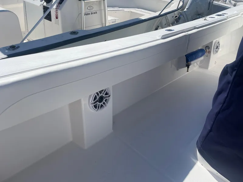 Slide: The Image of Interior view of the 2025 Regulator 31 boat model. - 10