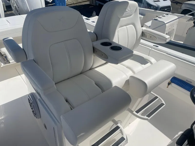 Slide: The Image of Luxurious seating in Regulator 31 boat, model 2025. - 31
