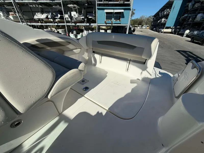 Slide: The Image of Interior of a 2008 Chaparral Signature 250 boat with seating area. - 13