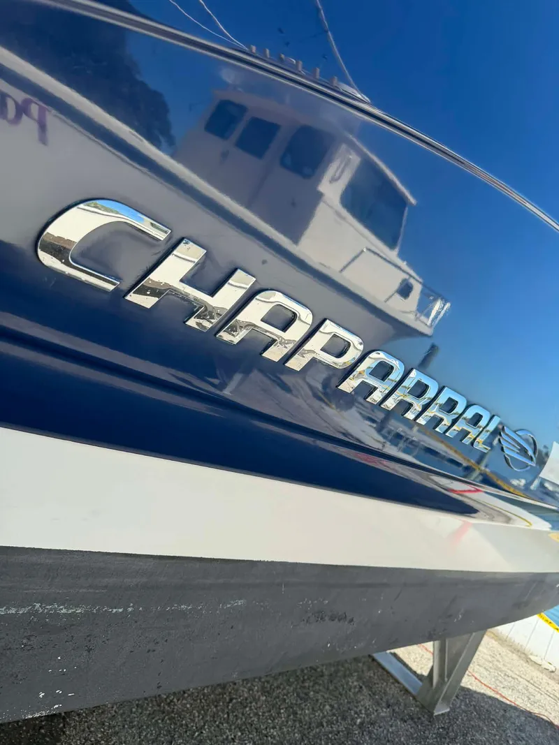 Slide: The Image of Close-up of Chaparral Signature 250 boat logo, 2008 model. - 9