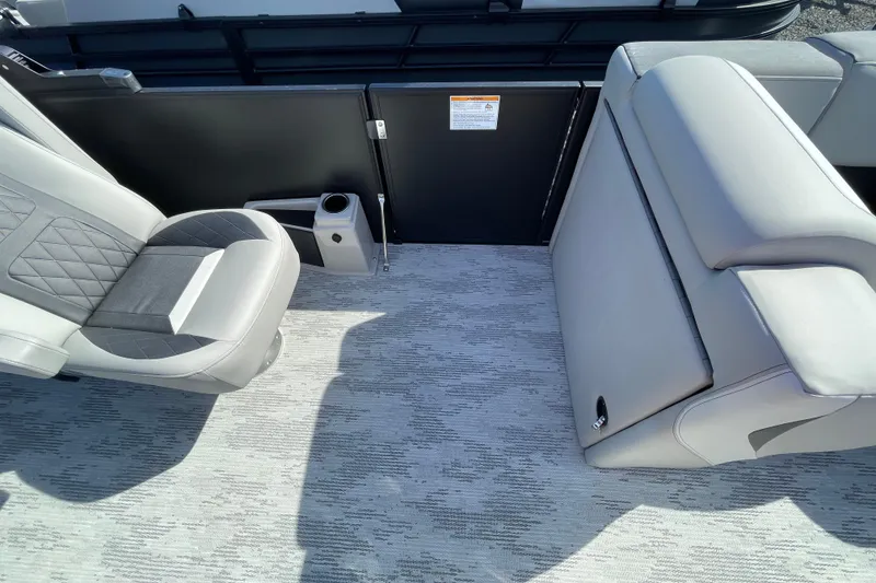 Slide: The Image of Interior of 2026 Starcraft SLS 1 boat with modern seating and flooring. - 5