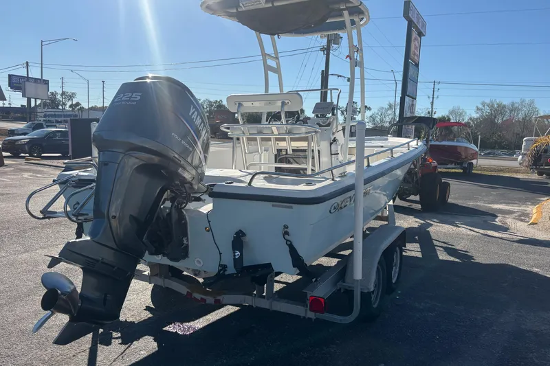 Slide: The Image of 2001 Key West 210 Bay Reef boat with Yamaha 225 engine on trailer. - 8