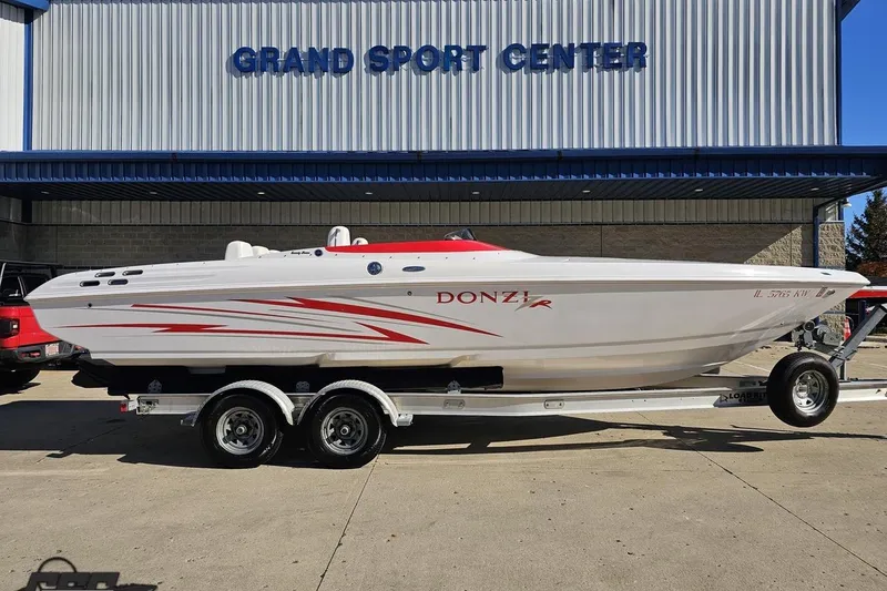 The Image of 2008 Donzi 27 ZR speedboat on trailer at Grand Sport Center. - 1