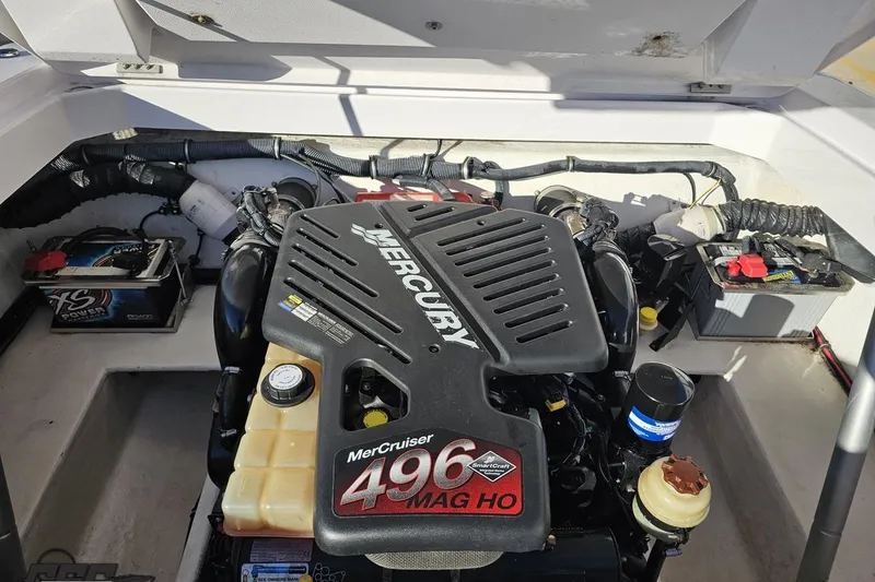 Slide: The Image of Engine compartment of a 2008 Donzi 27 ZR with MerCruiser 496 MAG HO engine. - 103