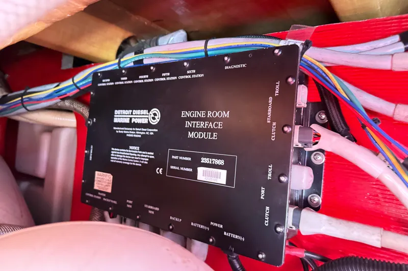 Slide: The Image of Engine room interface module in 2002 Hallett Custom High Performance Express Cruiser. - 80