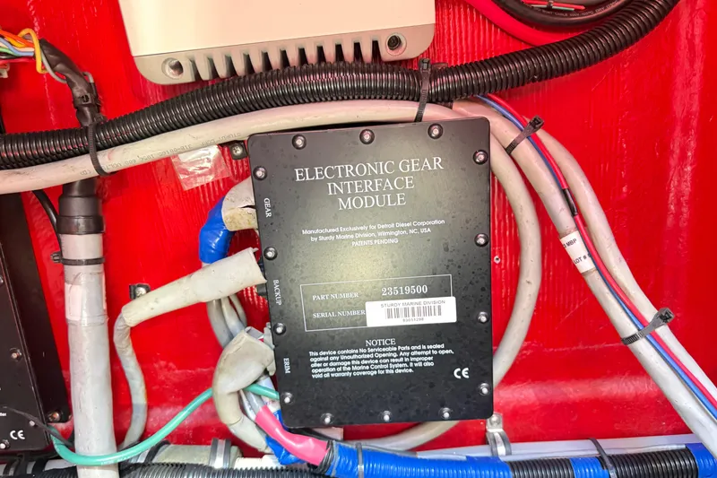Slide: The Image of Electronic gear interface module in 2002 Hallett Custom High Performance Express Cruiser. - 81