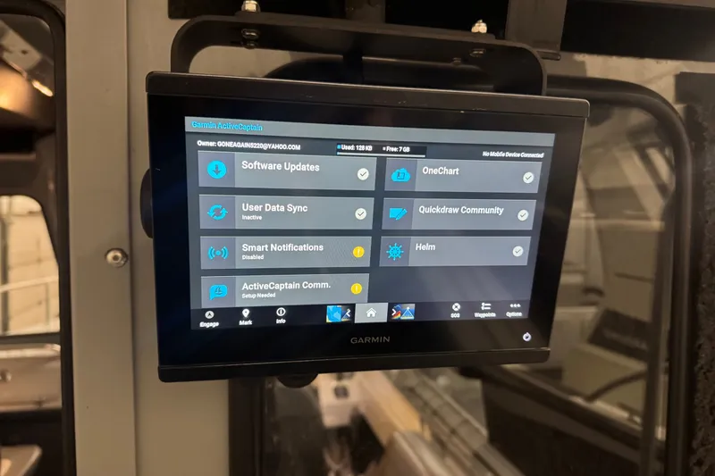 Slide: The Image of Garmin ActiveCaptain display on 2019 Hewescraft 220 Ocean Pro ET Hard Top boat. - 32