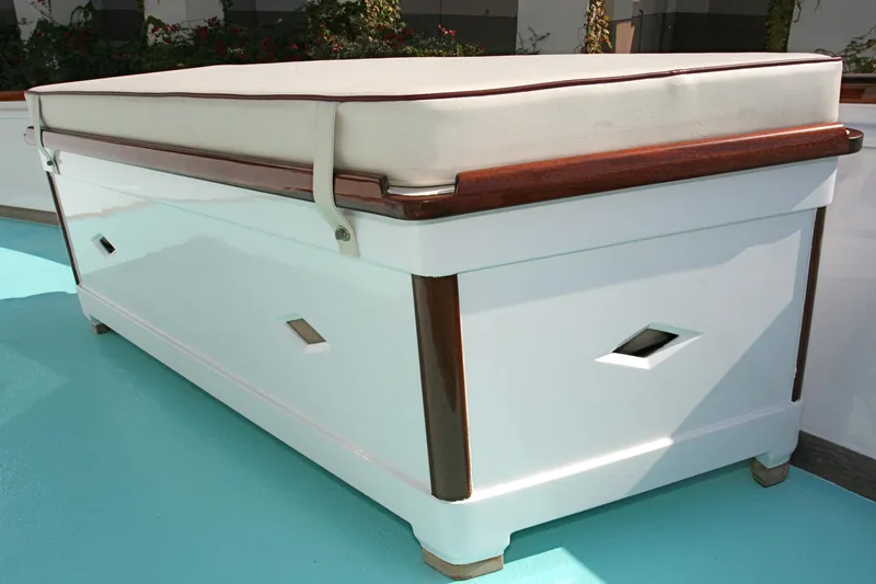 Slide: The Image of Elegant seating on J.M. Martinac yacht, built in 1946. - 11