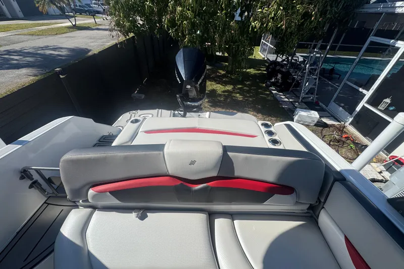 Slide: The Image of 2020 Four Winns HD270 RS boat with sleek seating and modern design. - 29