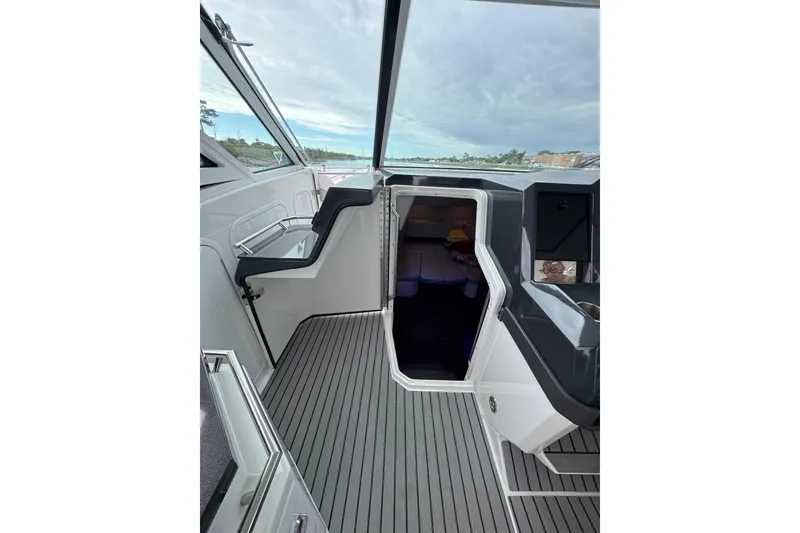 Slide: The Image of 2018 Formula 430 Super Sport Crossover interior with sleek design and modern amenities. - 30