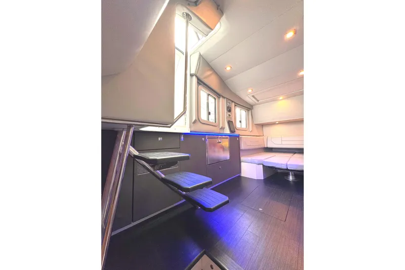 Slide: The Image of Luxurious interior of 2018 Formula 430 Super Sport Crossover with modern seating and ambient lighting. - 31