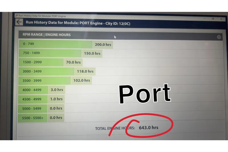 Slide: The Image of Interior stairs of 2005 Sea Ray 360 Sundancer yacht, featuring wooden steps. - 26