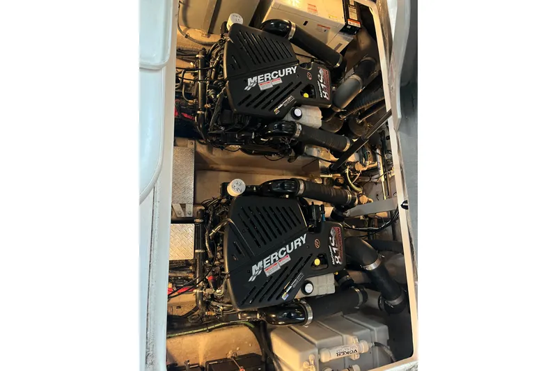 Slide: The Image of 2005 Sea Ray 360 Sundancer bathroom with shower, sink, and toilet. - 27