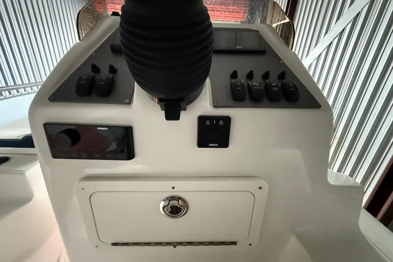 Slide: The Image of Control panel of 2023 AB Inflatables Nautilus 17 DLX boat with switches and display. - 7