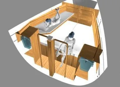 Slide: The Image of Interior of Jeanneau Sun Odyssey 44i yacht, 2010 model. - 20