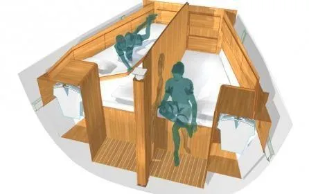 Slide: The Image of Interior layout of Jeanneau Sun Odyssey 44i, 2010 model. - 21