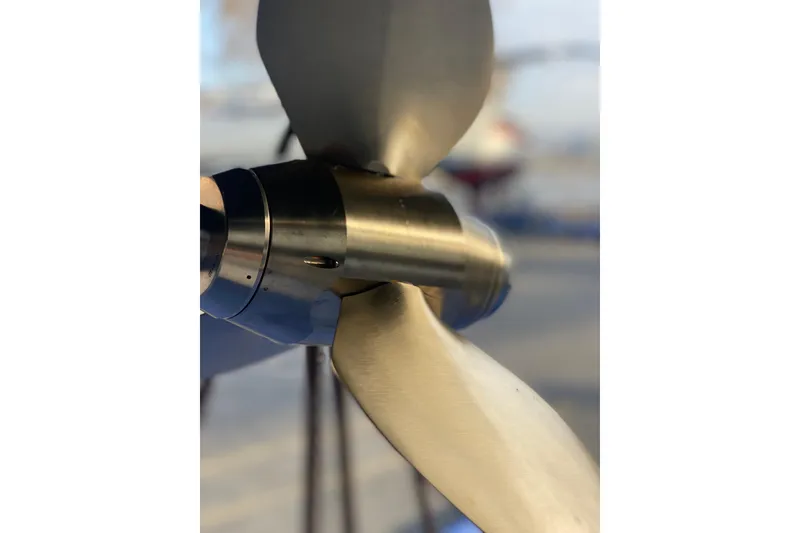 Slide: The Image of Close-up of a Jeanneau Sun Odyssey 44i 2010 sailboat propeller. - 40