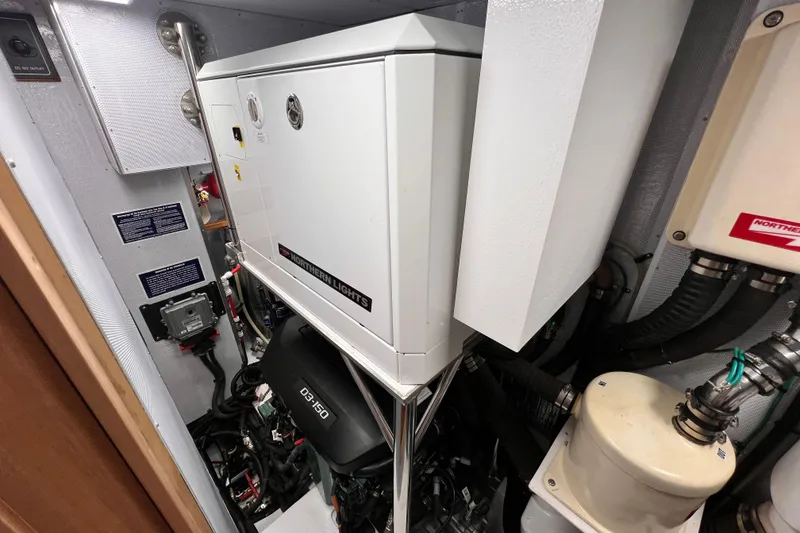 Slide: The Image of Engine room of 2024 Hylas H57 yacht featuring Northern Lights generator. - 26