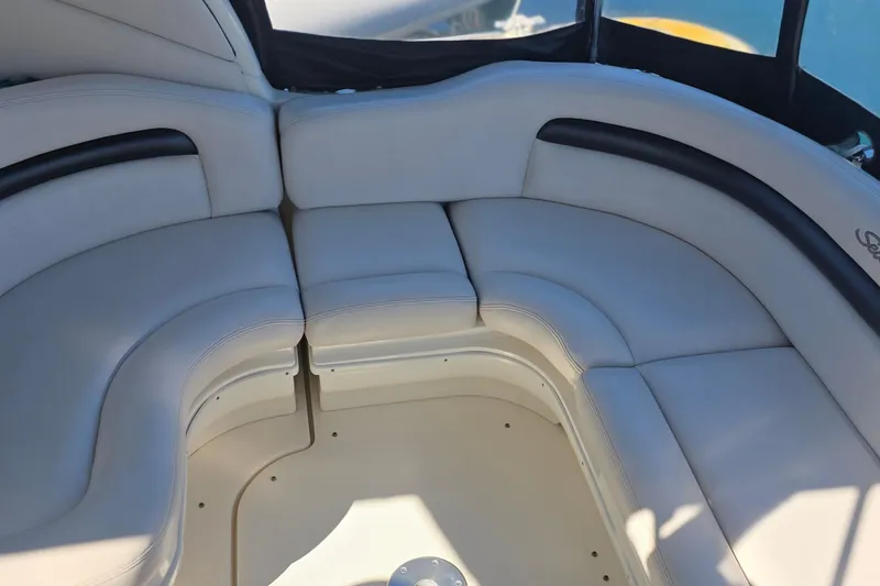 Slide: The Image of Luxurious seating area on a 2005 Sea Ray 340 Sundancer boat. - 7