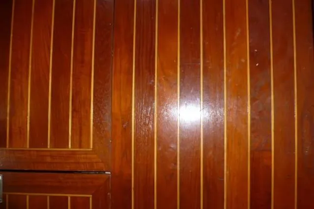 Slide: The Image of Wooden paneling with vertical lines, Gozard 31 model, 1996 vintage design. - 36