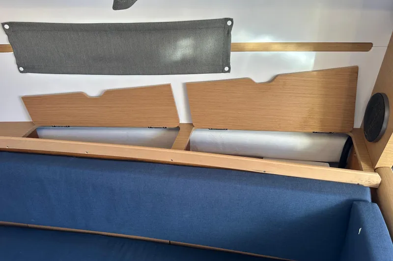 Slide: The Image of Interior storage compartments on a 2021 Jeanneau Sun Odyssey 349 sailboat. - 34