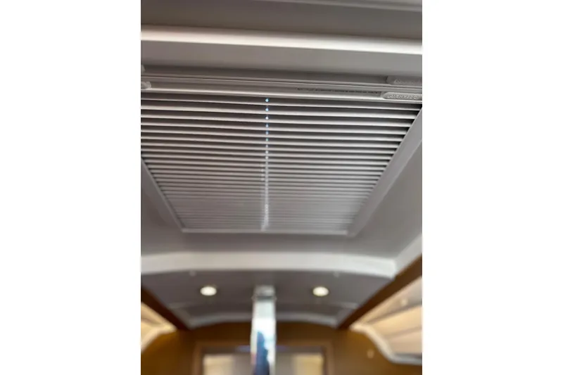 Slide: The Image of Ceiling view of Jeanneau Sun Odyssey 349 yacht interior, 2021 model. - 49